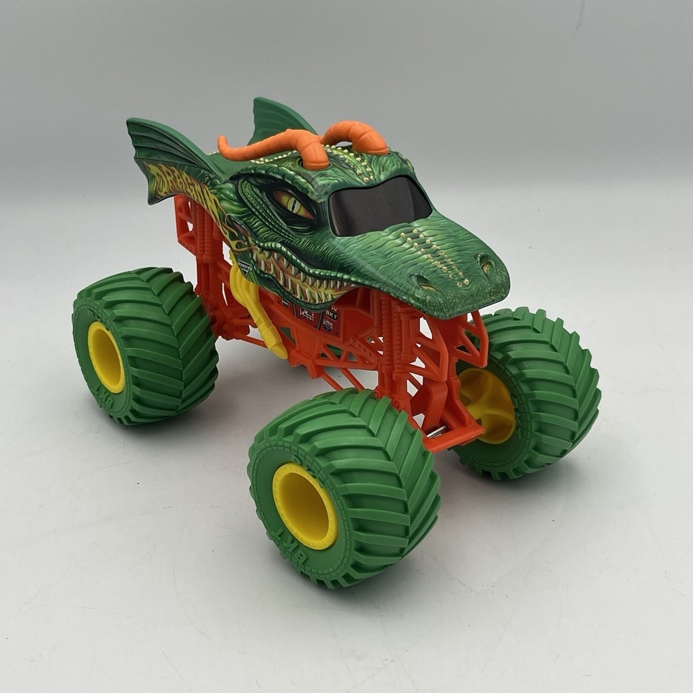 Monster Jam Truck DRAGON  Yellow Tires 2023 The BIG ONE Spin Master 7" Metal Bod